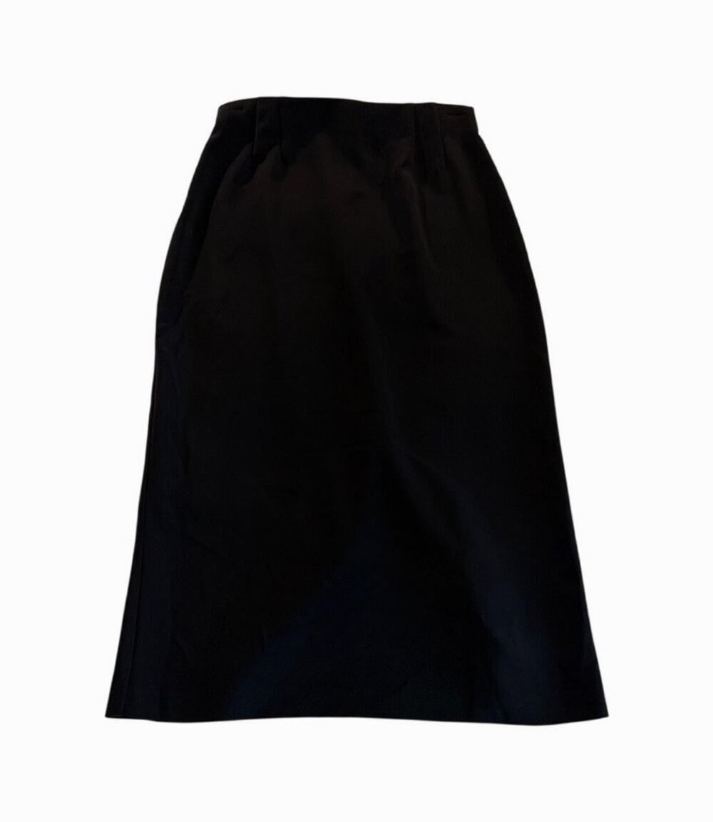 Savion Stretch Black 100% Polyester Knit Straight Skirt Back Zipper - 14